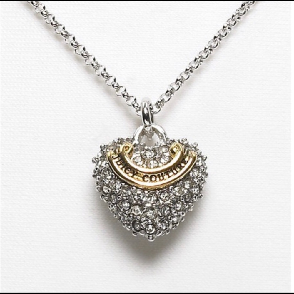Juicy Couture studded heart necklace